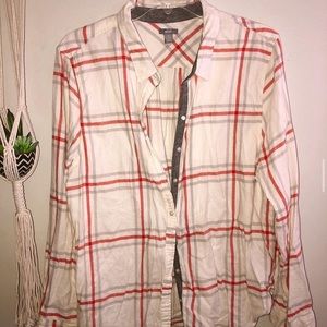 aerie red & white flannel